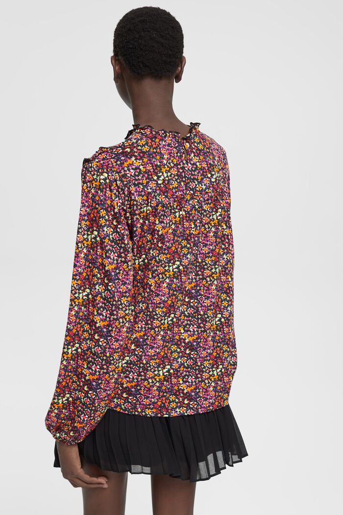 Longsleeve mit gekräuselter Blende, LENZING™ ECOVERO™
