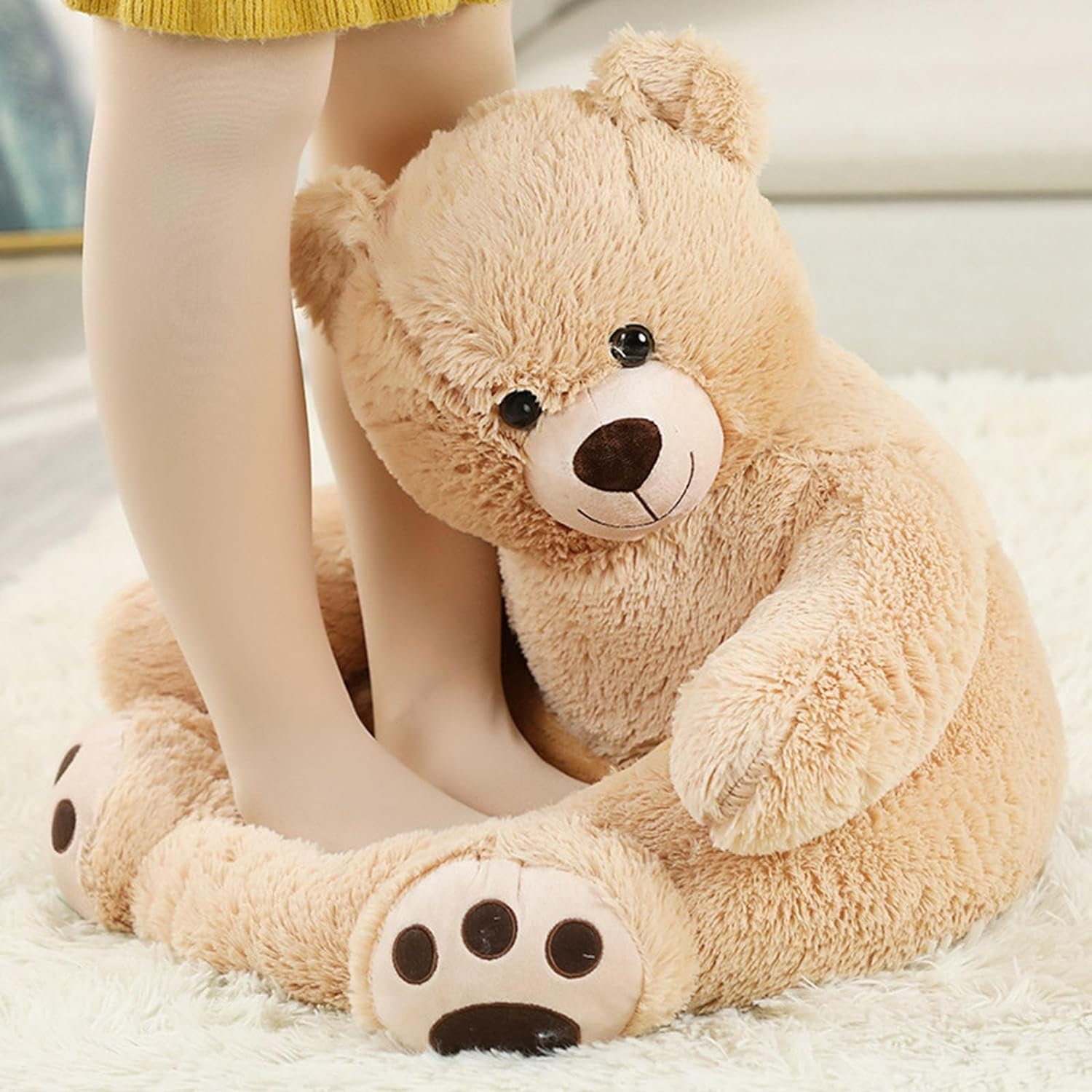 Hikeren Kindersessel Kinder Plüschsessel Kuscheltier Lesesofa Weiches Sitzkissen,Braunbär (1-St)