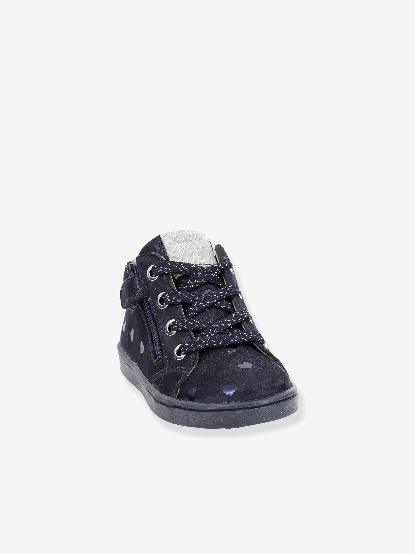 Bottines en cuir fille Wouhou ASTER® marine