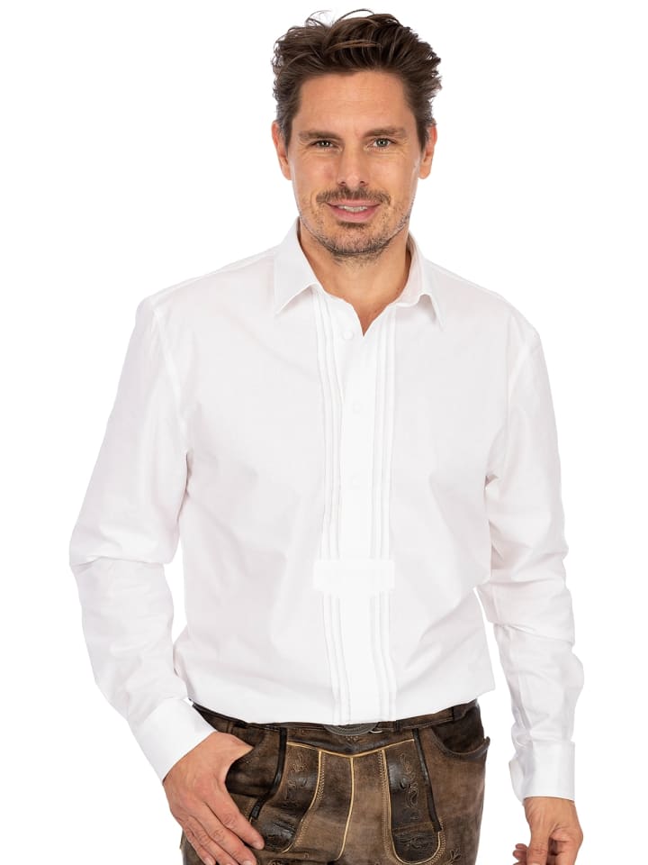 OS-Trachten Trachtenhemd 120055-2469 in weiß günstig kaufen