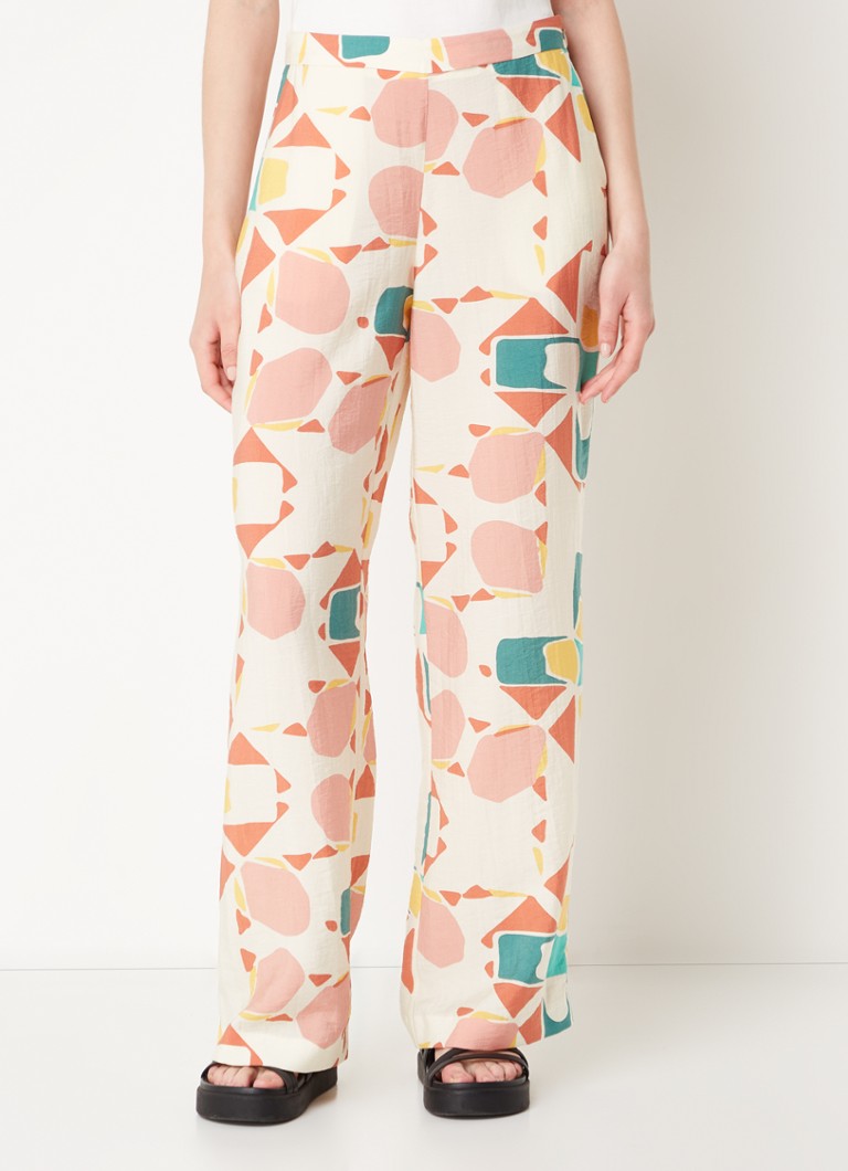 Pantaloni Aaron a vita alta e gamba larga di ba&sh, in misto lyocell stampato.