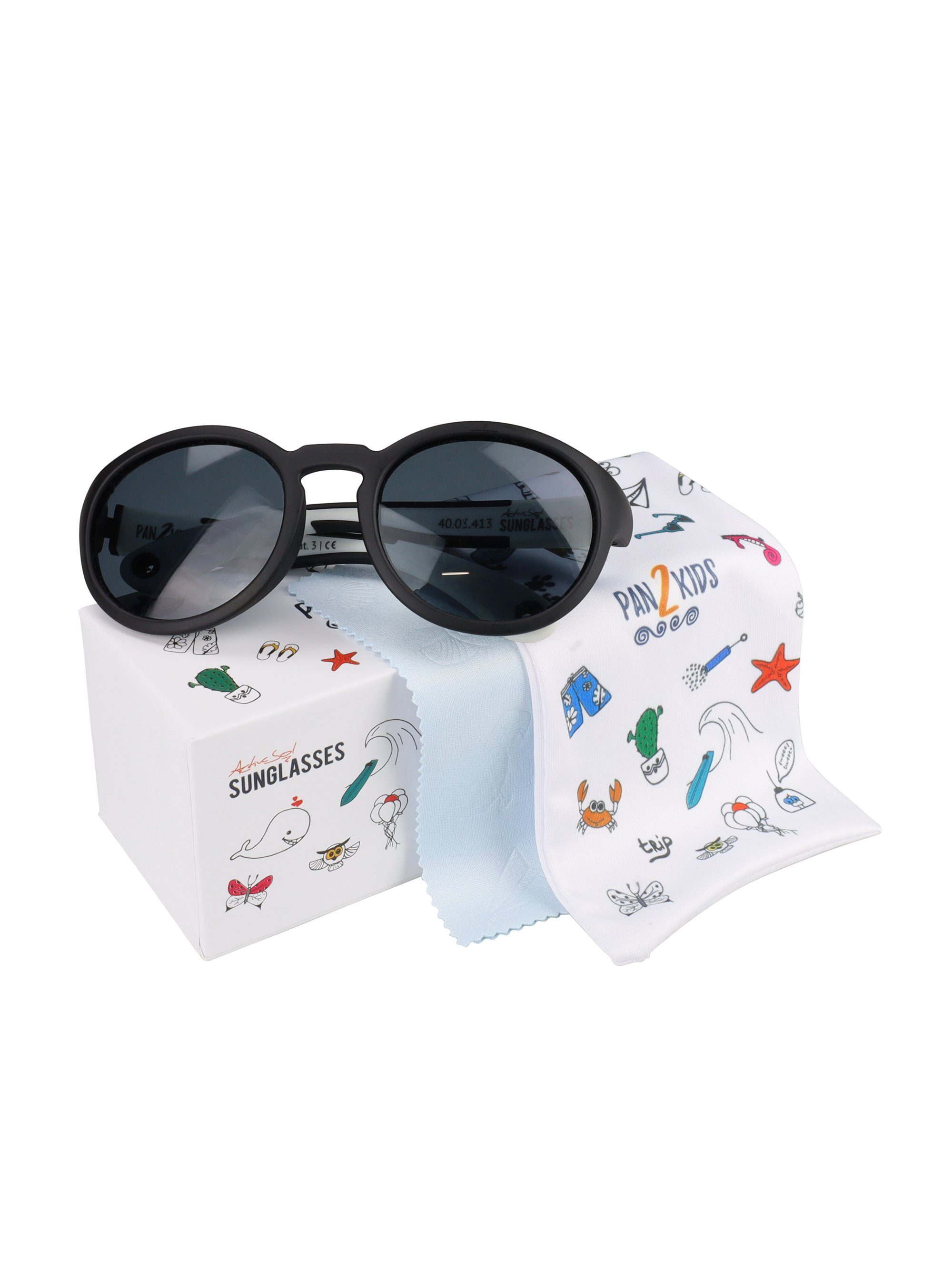 ActiveSol SUNGLASSES Sonnenbrille für Kinder - Pan2Kids, Panto Design, 2 – 5 Jahre, polarisiert