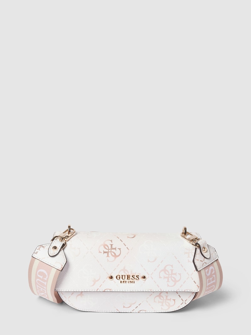 Saddle Bag mit Label-Applikation Modell 'REA' in weiß