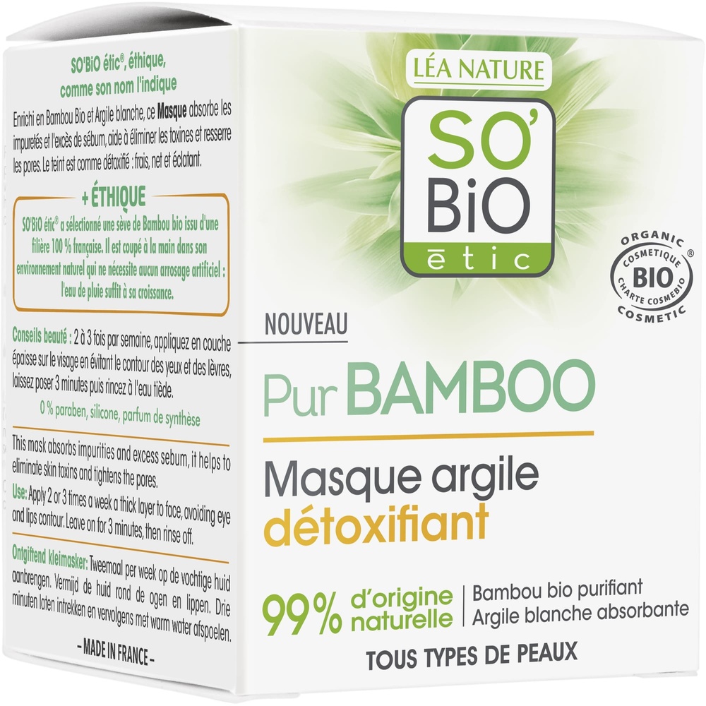 LÉA NATURE SO BiO étic Masque argile détoxifiant Masque