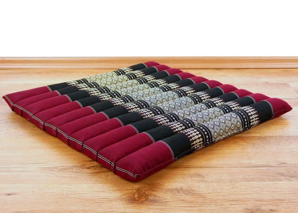 livasia Sitzkissen Steppkissen 50 cm, vegan und handgefertigt, 50x50x4,5cm, Kapok