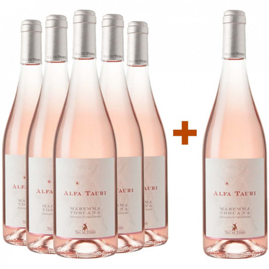5+1 Paket Alfa Tauri Rosato Maremma Toscana DOC - Val di Toro