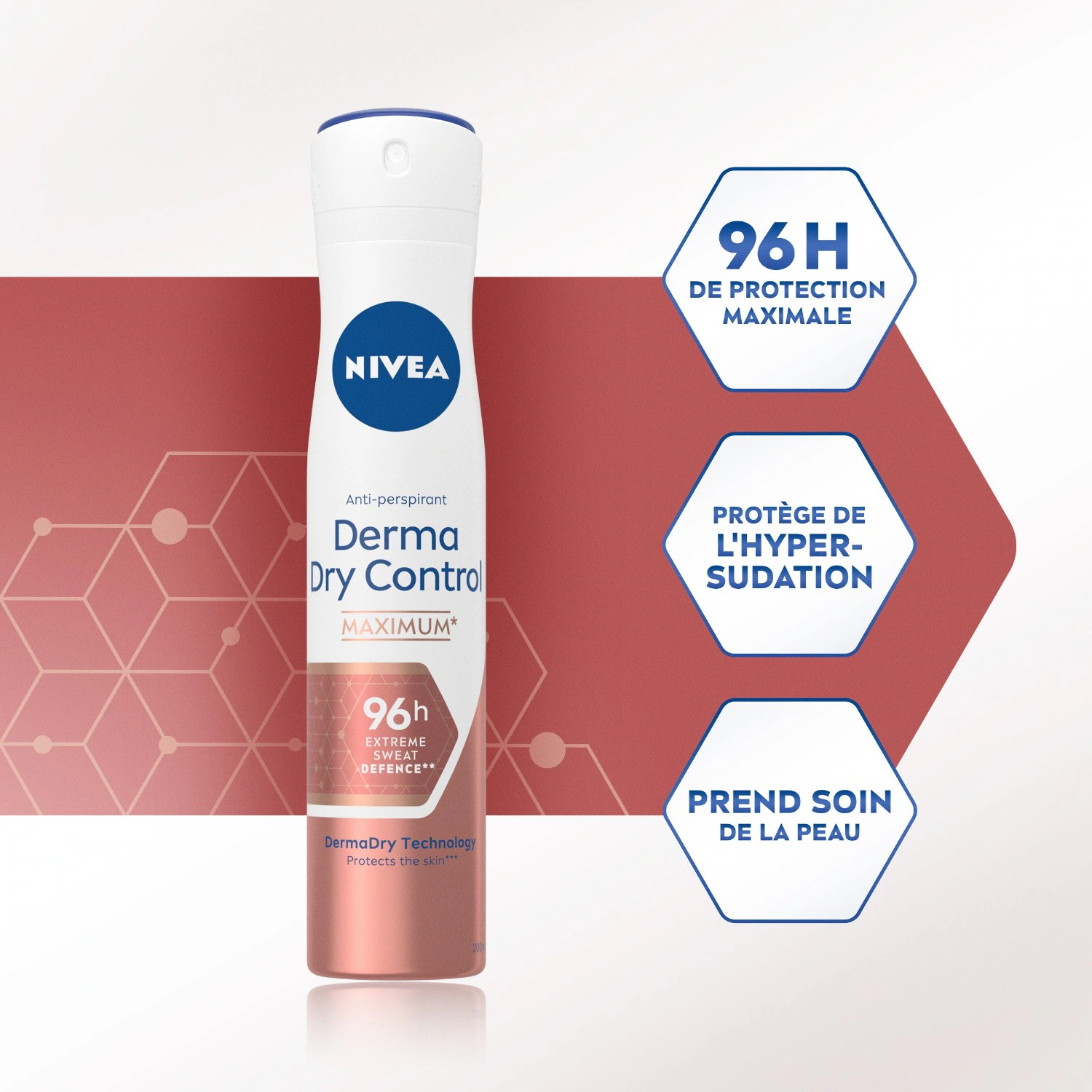 Dezodorant w sprayu NIVEA 96h Antyperspirant Ochrona przed nadmiernym poceniem i nieprzyjemnym zapachem