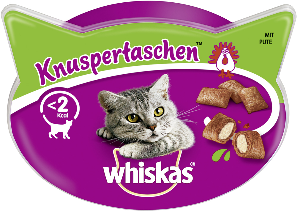 Whiskas Snacks Whiskas Knuspertaschen 8x60g Pute