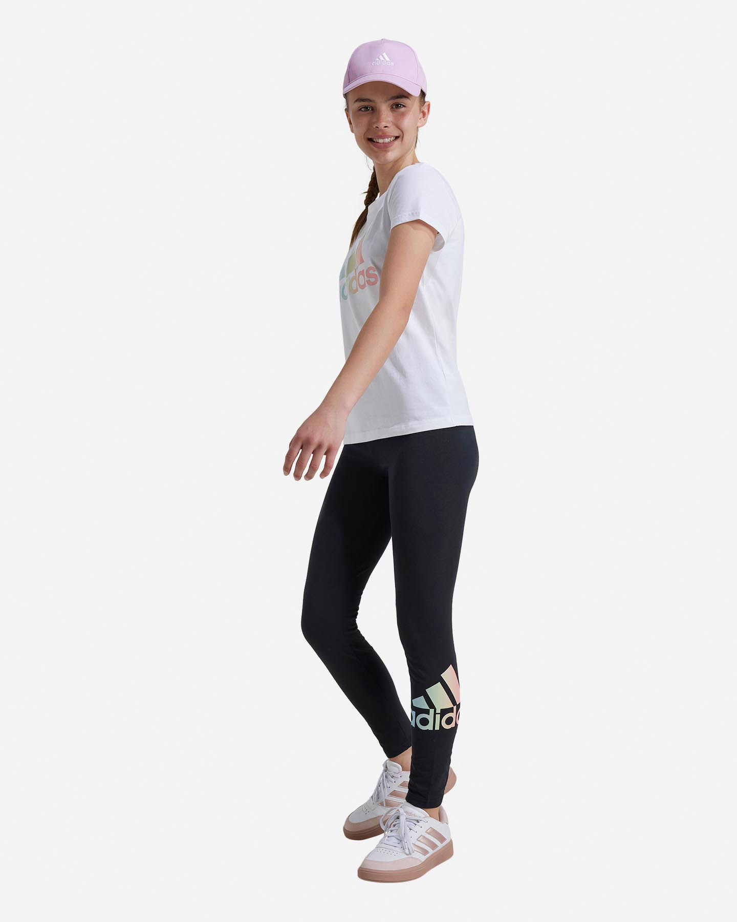 Leginsy Adidas Big Logo Rainbow Jr JE5648