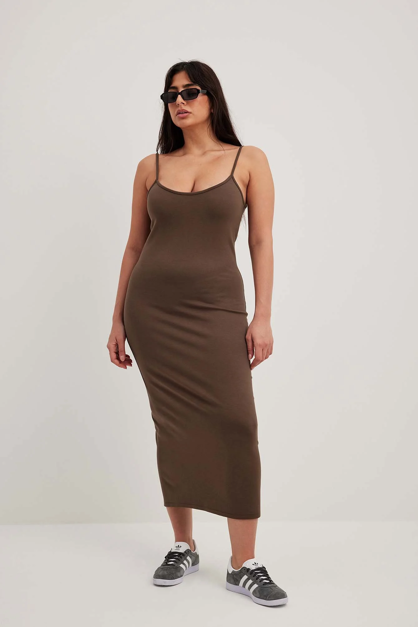 Slip-Midikleid aus Jersey
