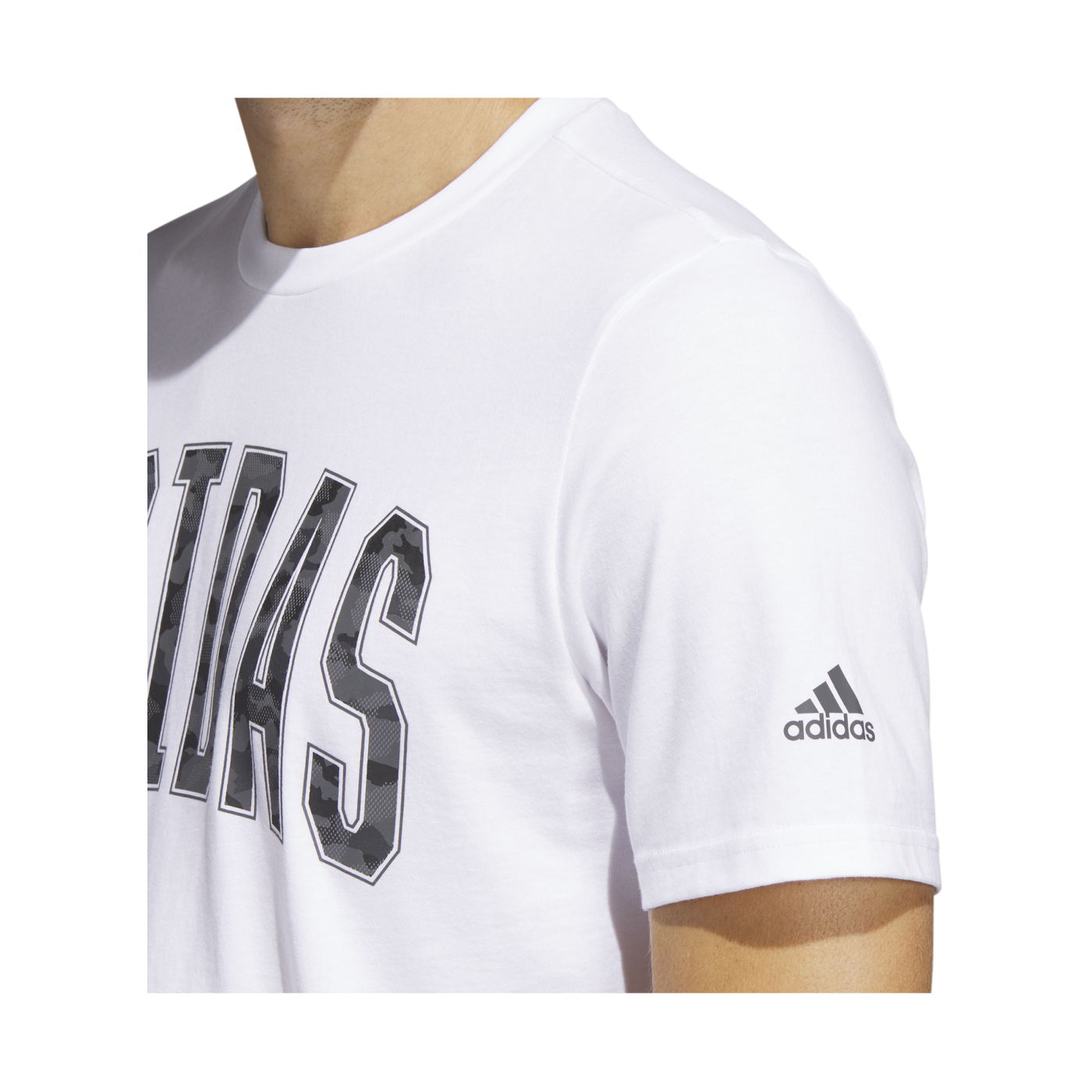 adidas Camo Graphic T-Shirt Weiss Grau