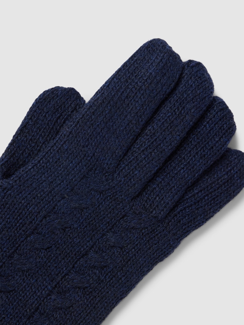 Handschuhe mit Label-Detail in dunkelblau