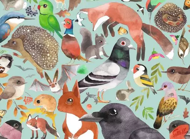 Puzzle 500 Teile - Garden Visitors