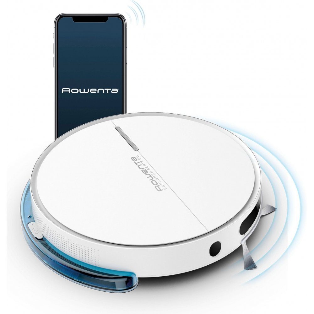 Rowenta Saugroboter RR7447 Xplorer S60 Allergy Connect Nass-Trocken-Saugroboter Weiß, Aquafilterung