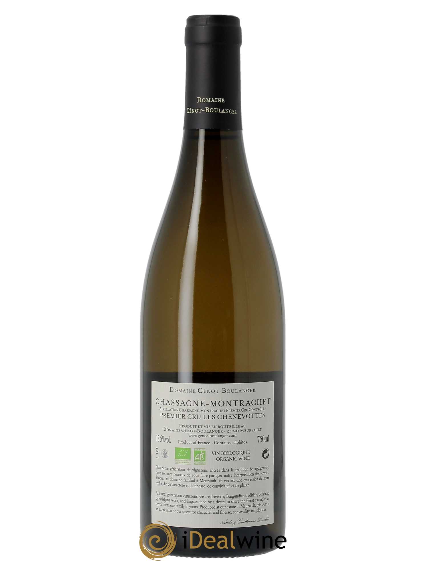 Chassagne-Montrachet 1er Cru Les Chevenottes Génot-Boulanger (Domaine)  2020 - Lot de 1 Bouteille