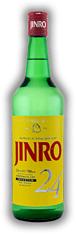 Jinro 24 Soju Jinro 24 Soju Soju - eine Spirituose aus Reisdestillat. 0,7	 Liter - Vol 24%