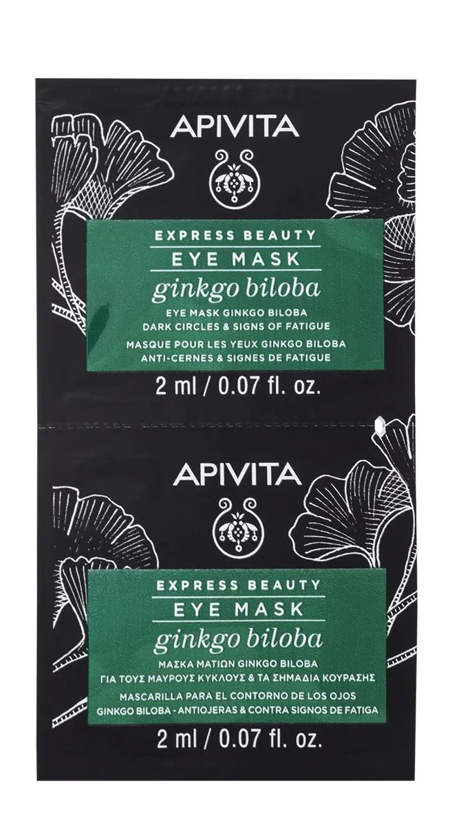 Máscara para Olhos Apivita Express Beauty com Ginkgo Biloba para Olheiras e Fadiga