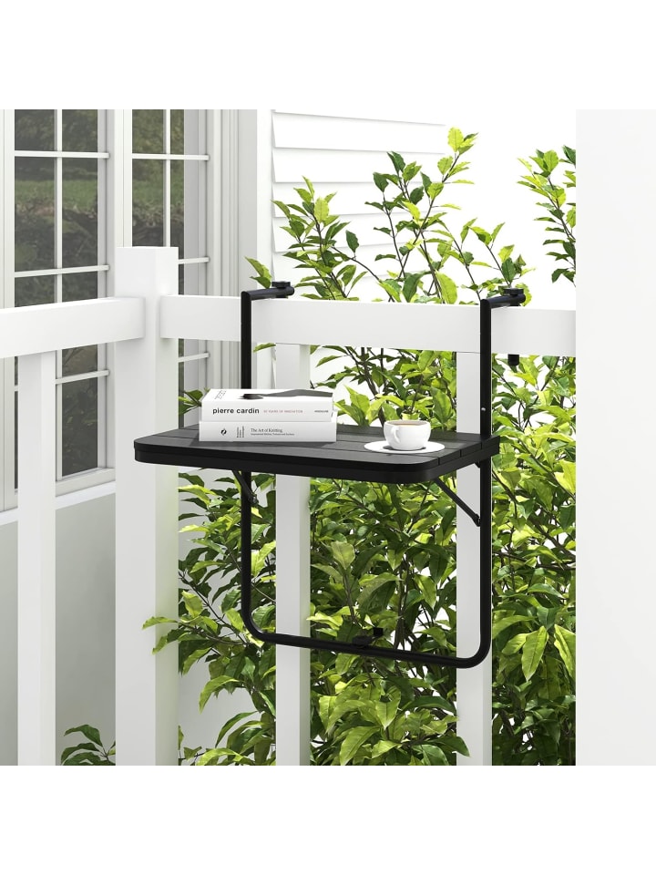 COSTWAY Balkonhängetisch 60x40cm in Schwarz günstig kaufen onesize