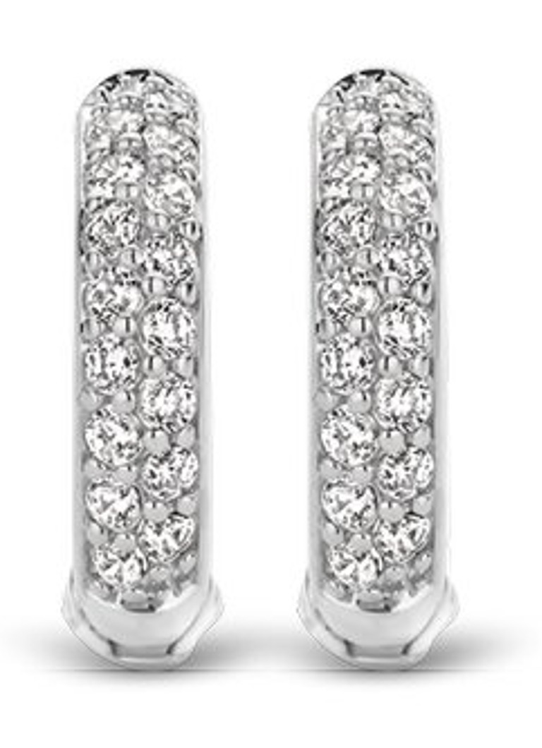 TI SENTO - Milano Silver hoop earrings with zirconia 7210ZI