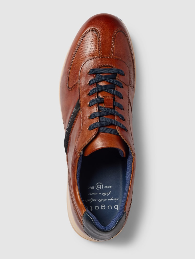 Sneaker aus echtem Leder Modell 'THORELLO' in cognac