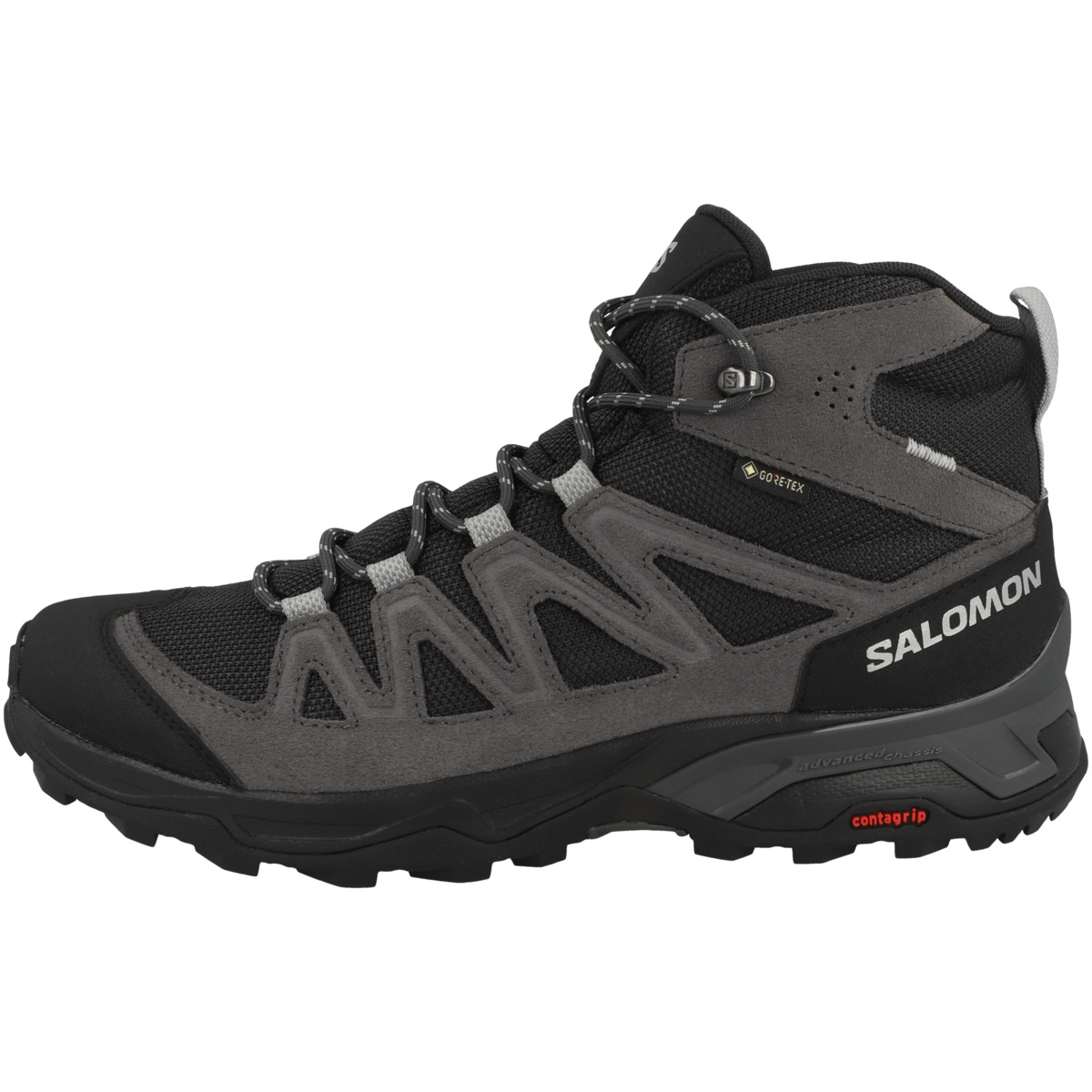 Salomon X Ward Leather Mid GTX Outdoorschuhe dunkelgrau