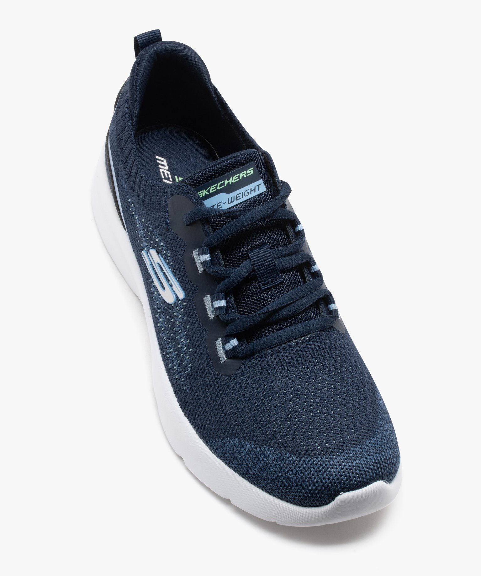 Baskets femme unies running à col élastique - Skechers marine | GEMO