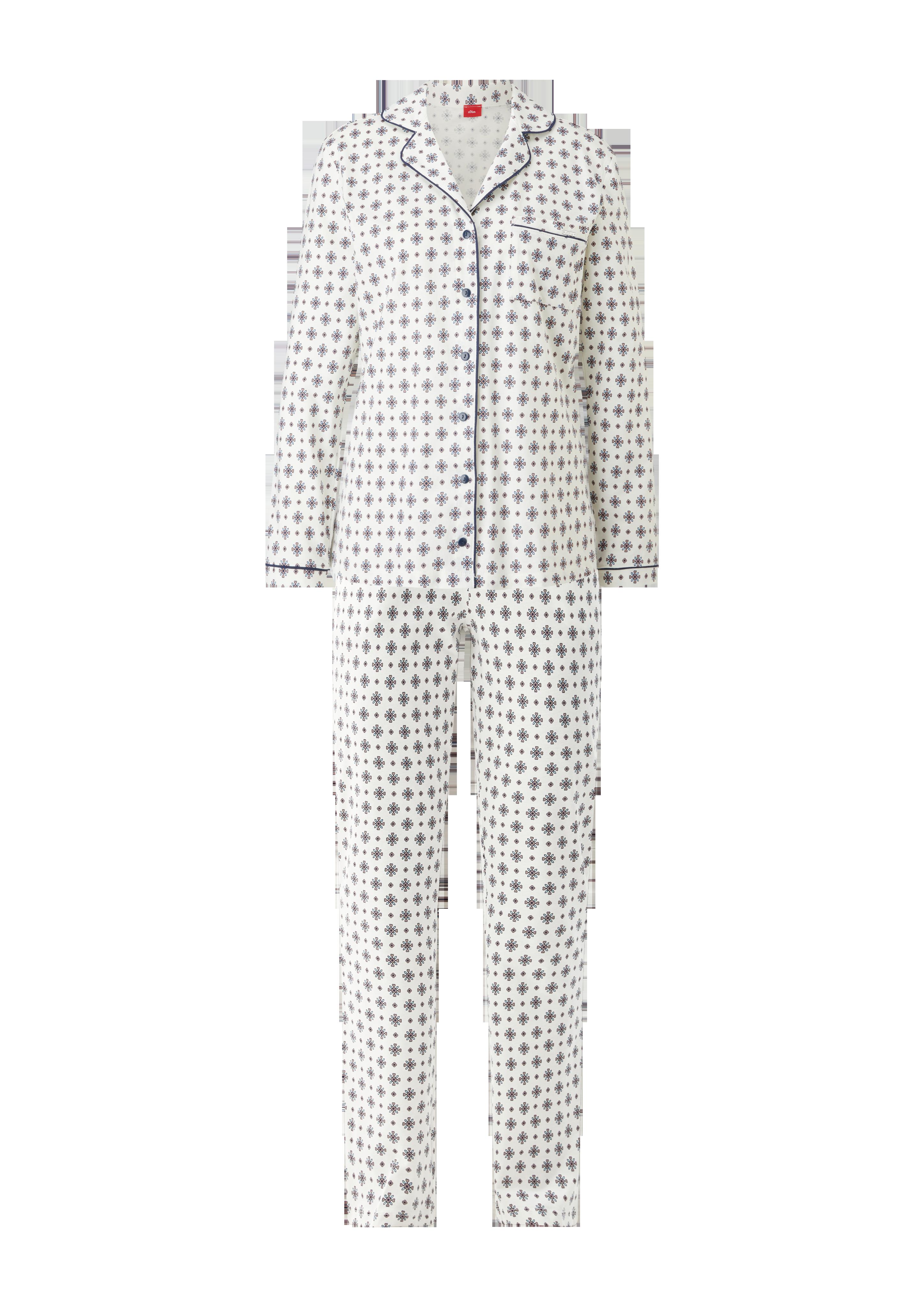 Langer Pyjama mit Print  6007471-8500