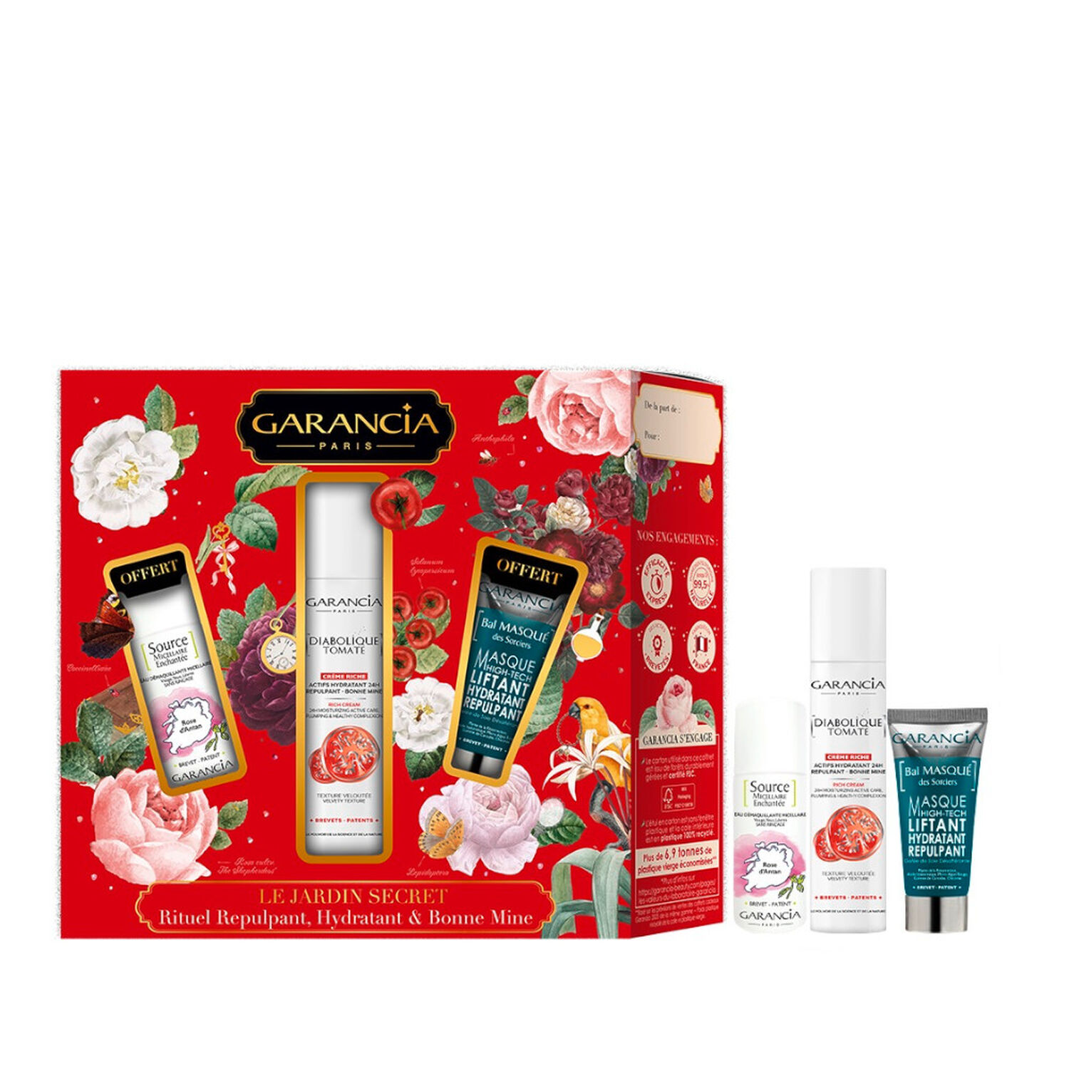 Garancia Rituel Repulpant, Hydratant & Bonne Mine Coffret Crème Riche Diabolique Tomate 30 ml + 2 Produits