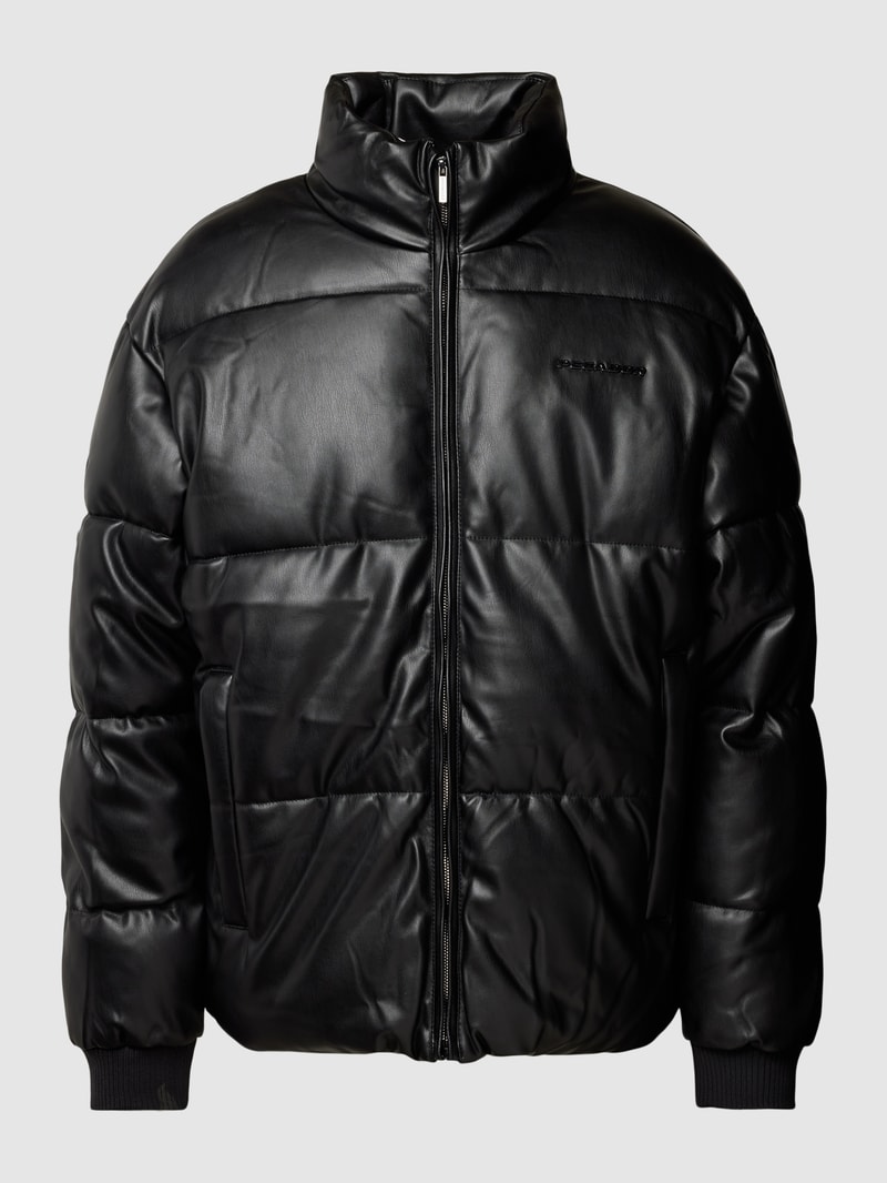 Steppjacke in Leder-Optik Modell 'SOLIN' in schwarz
