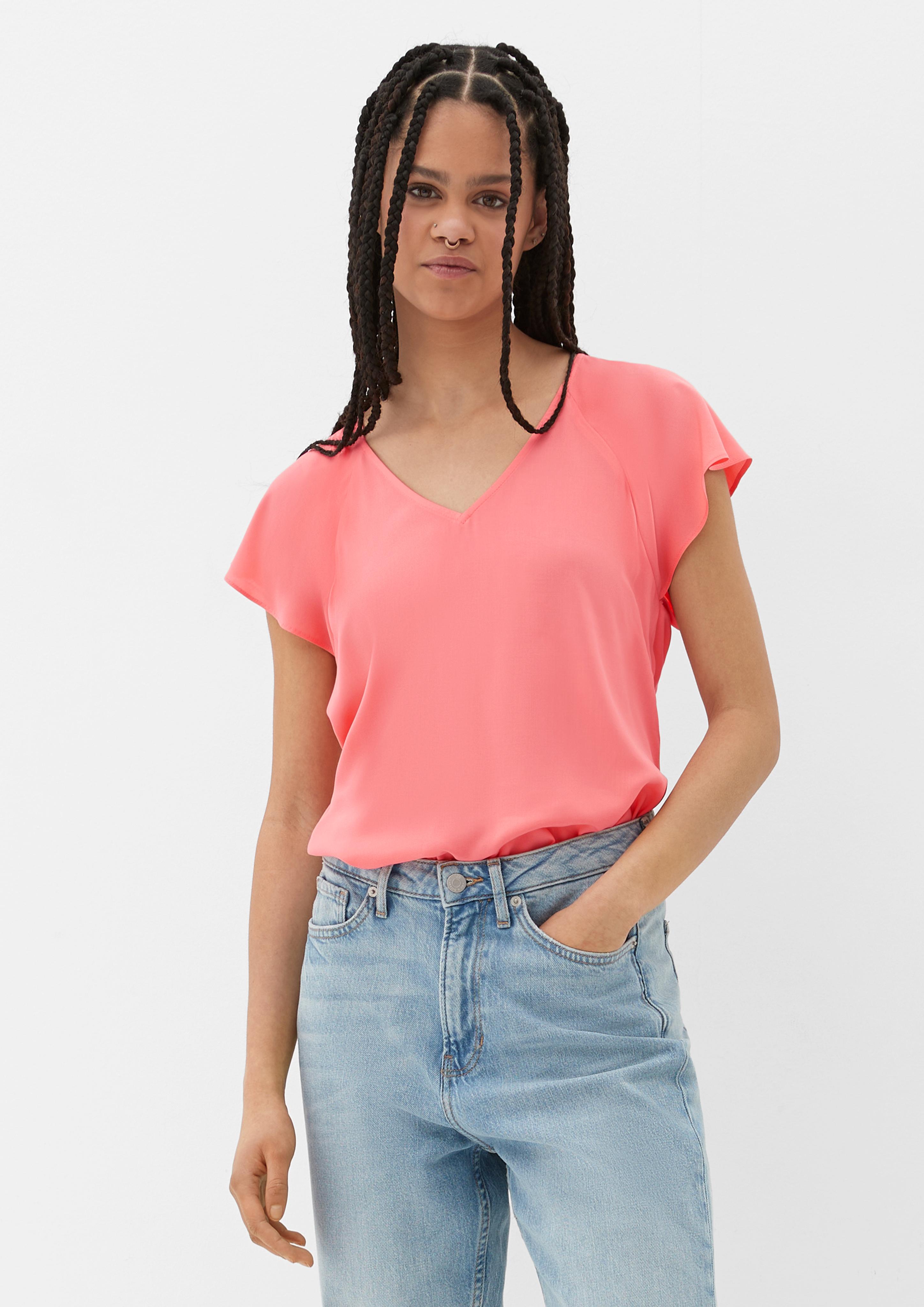 Viskosebluse mit V-Ausschnitt  2132616-4281