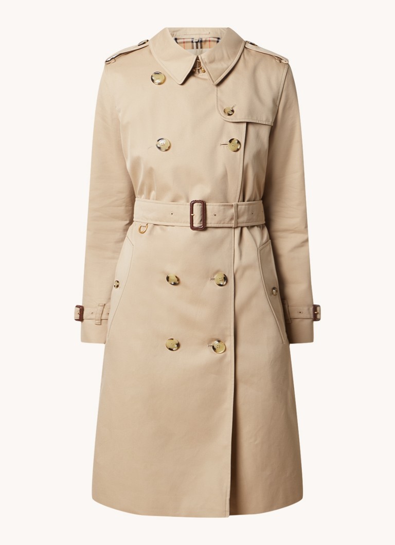 Trench doppiopetto Burberry Kensington con cintura