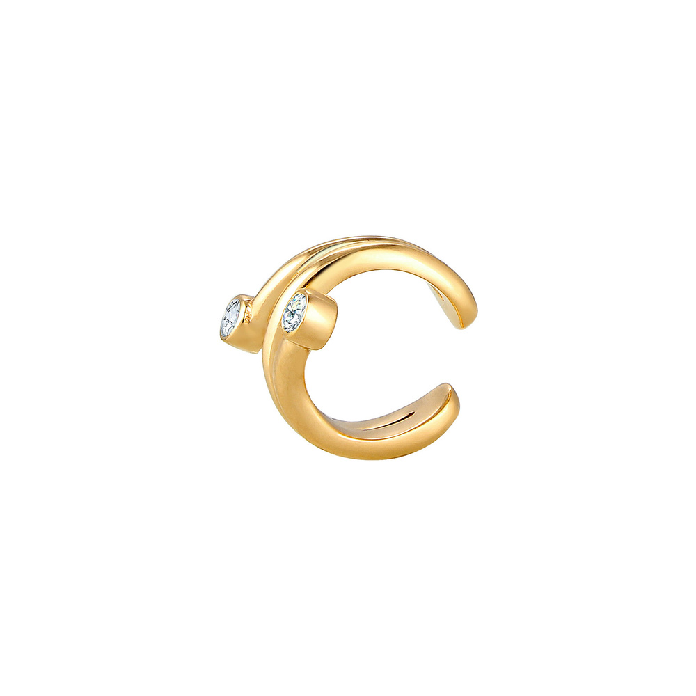 Elli Elli Boucles d'Oreilles Earcuff Cristaux Boucles d'Oreilles Femme - (925/1000) Ar Boucles d'oreilles