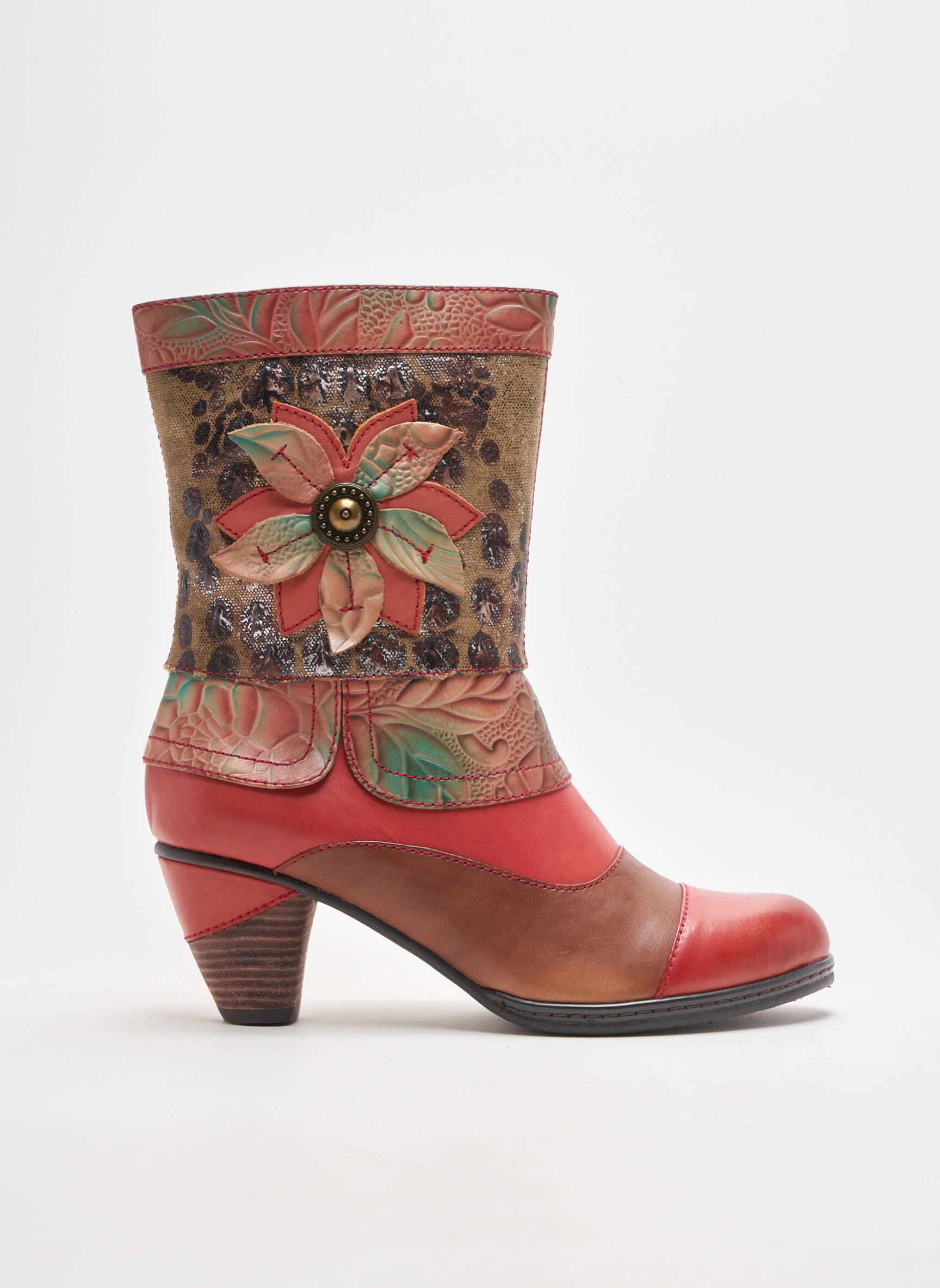 Laura Vita Bottines Femme couleur rouge