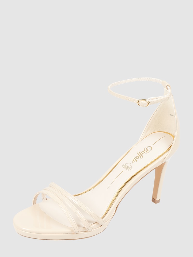 Sandalette in Lack-Optik Modell 'Melissa' in beige