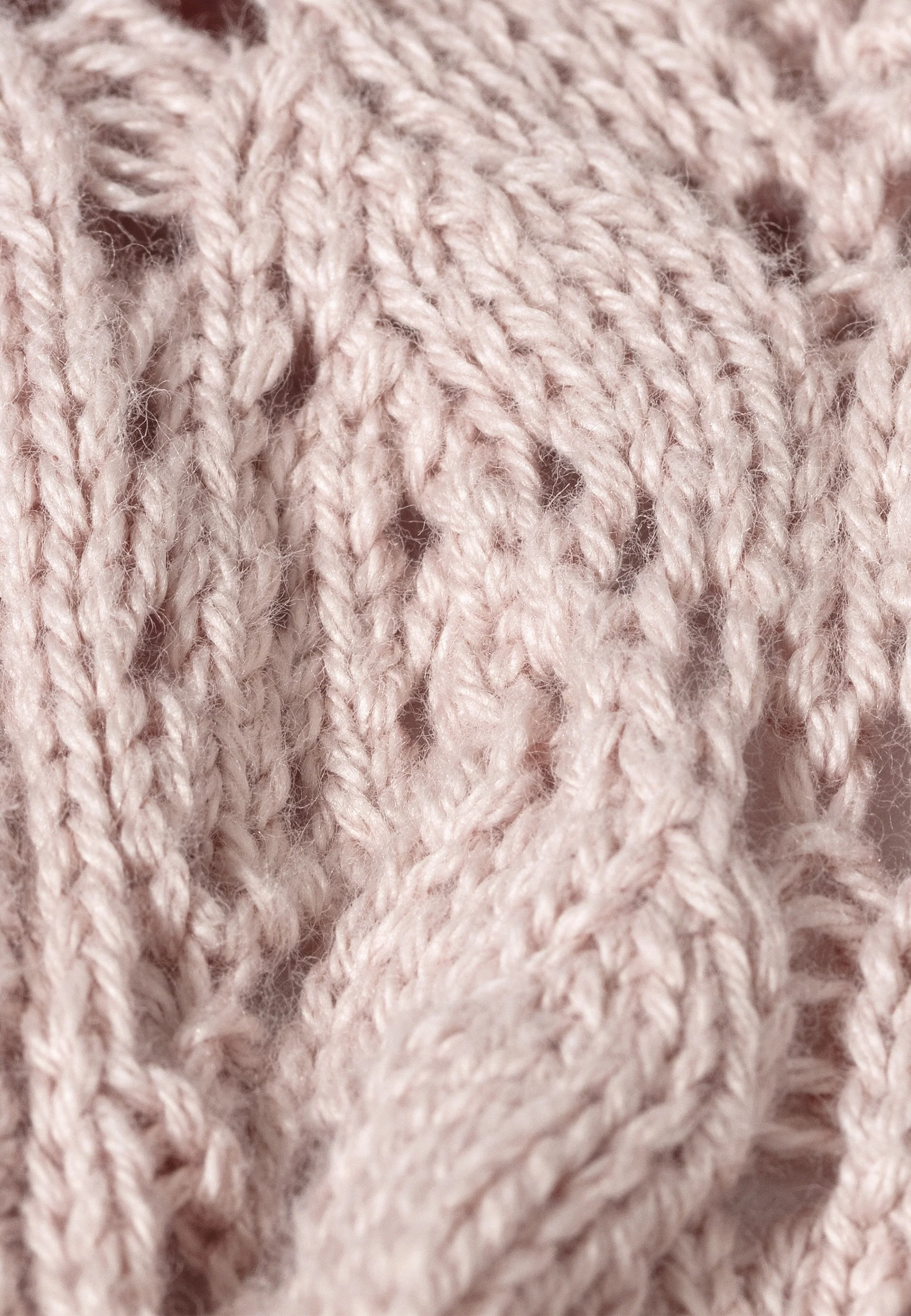 Strickjacke mit Kokosnuss-Knöpfen in zartrosa