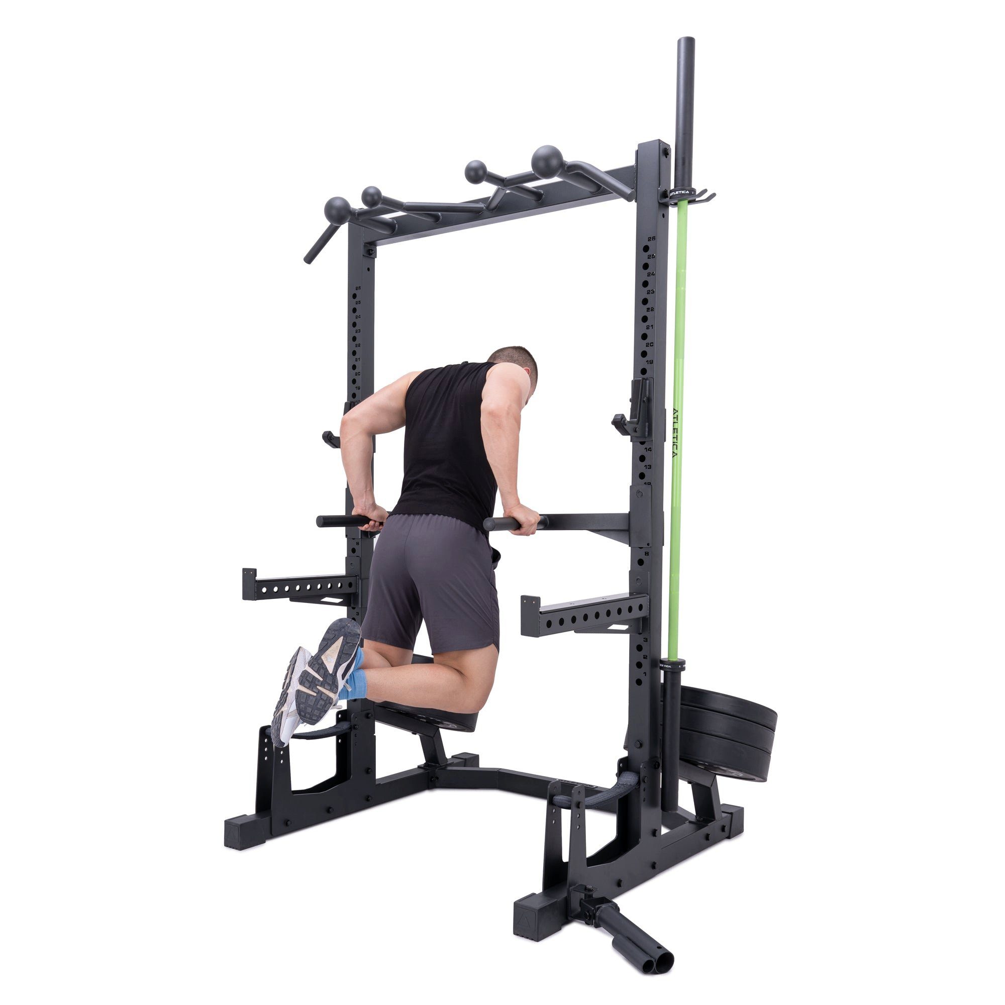 ATLETICA Power Rack R7 Half Rack Power Rack ∣ 214 cm hoch ∣ Stabil mit 102 kg Eigengewicht