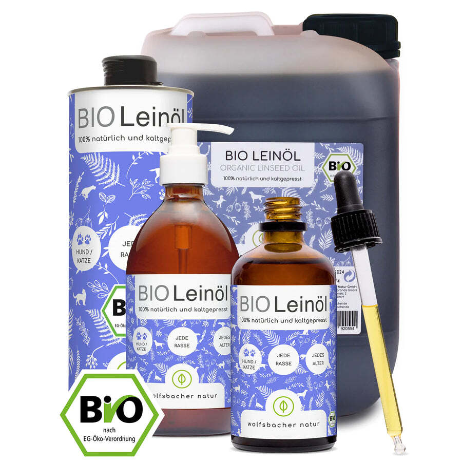 Wolfsbacher Natur Ergänzungsfutter & Aufzucht Wolfsbacher Natur Bio Leinöl 100 ml
