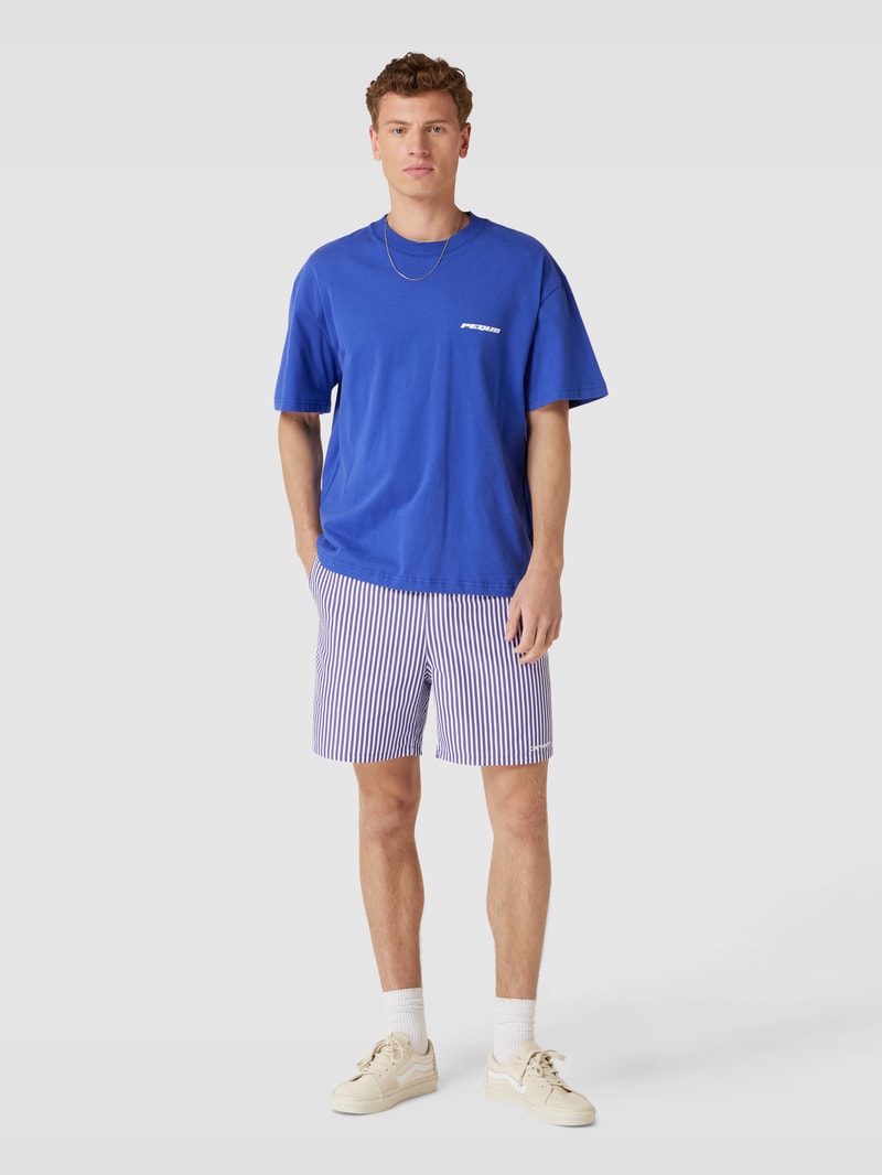 Shorts mit elastischem Bund in lila
