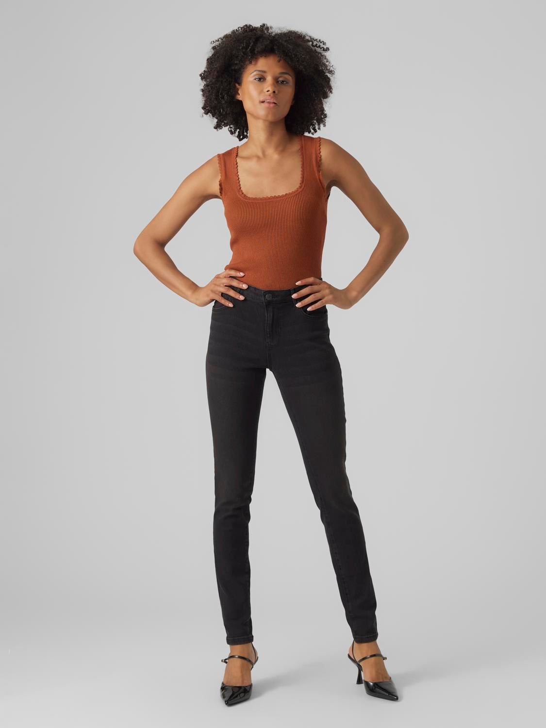 VMJUNE Mid Rise Slim Fit Jeans