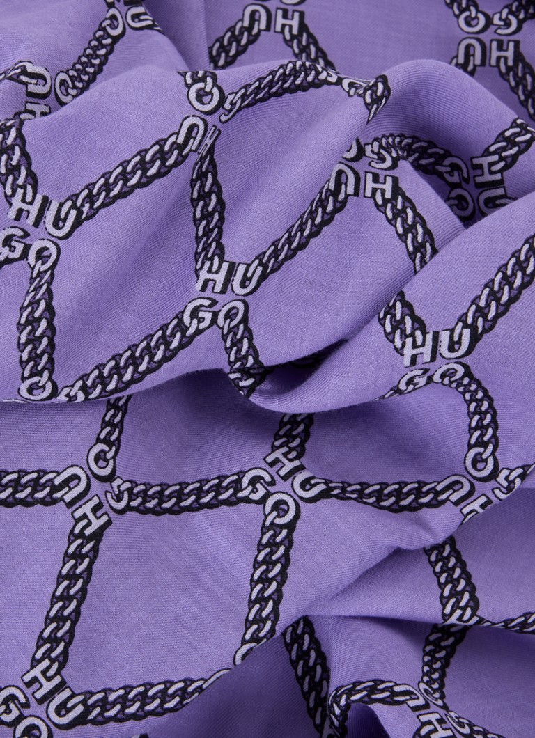 HUGO BOSS Alycia šal s printom logotipa 120 x 120 cm