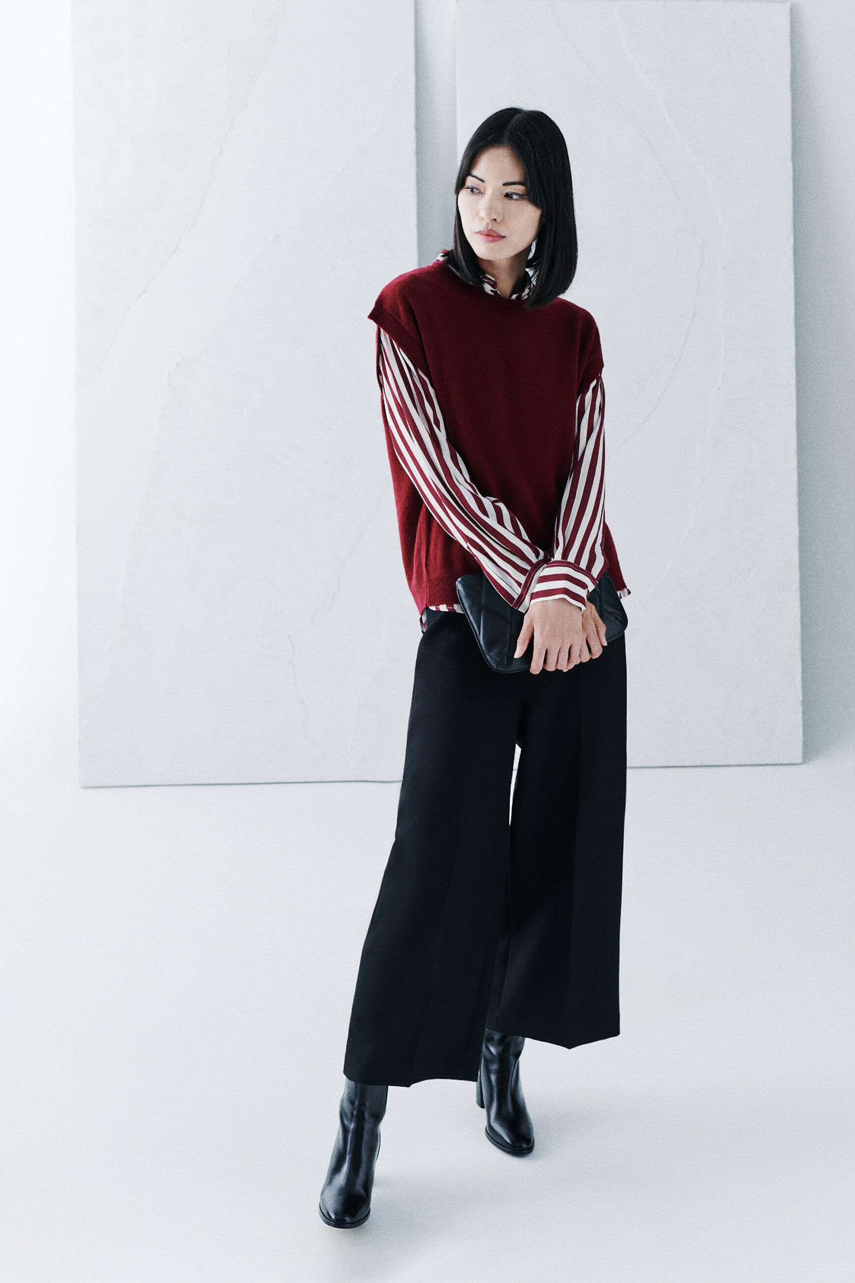 Pantalon pierce noir femme