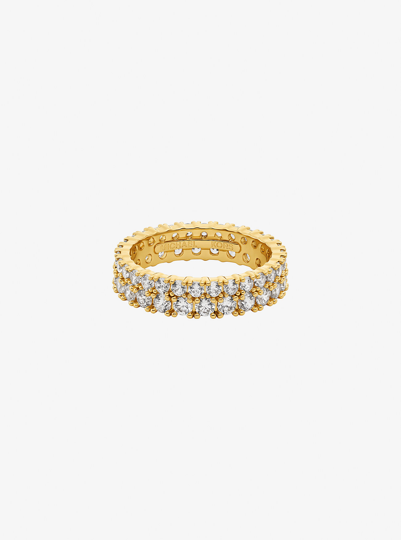 Anello con doppio pavé - ORO