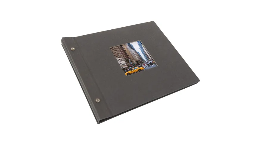 goldbuch Schraubalbum Bella Vista grau 30x25cm 40 schwarze Seiten - erweiterbar