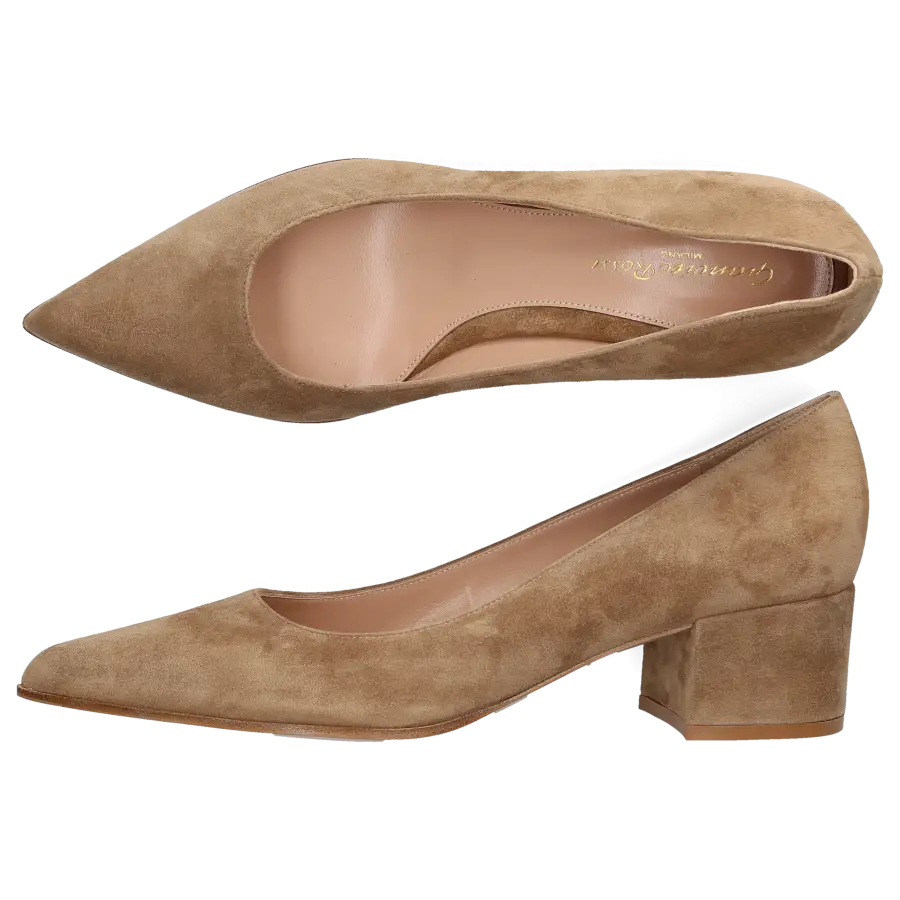 Gianvito Rossi - Pumps PIPER PUMP 45 Veloursleder - beige