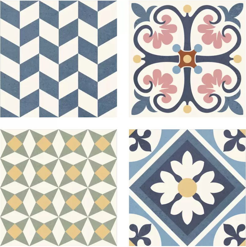 BOXTEC VINTAGE MIX 16.5 x 16.5 Feinsteinzeug Wand- und Bodenfliese Keramik Deko-Fliese