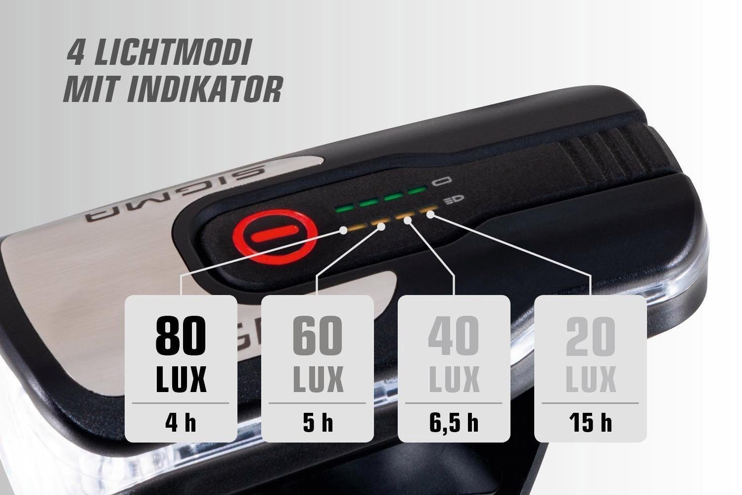 SIGMA SPORT Fahrradbeleuchtung AURA 80 USB Frontleuchte