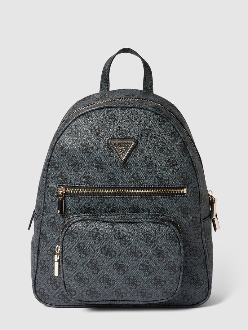 Rucksack mit Allover-Logo-Details Modell 'ECO ELEMENTS' in anthrazit