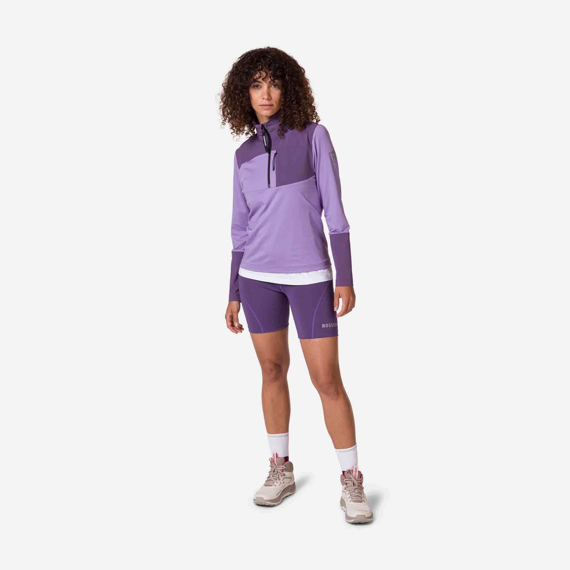 Couche intermédiaire semi-zippé femme