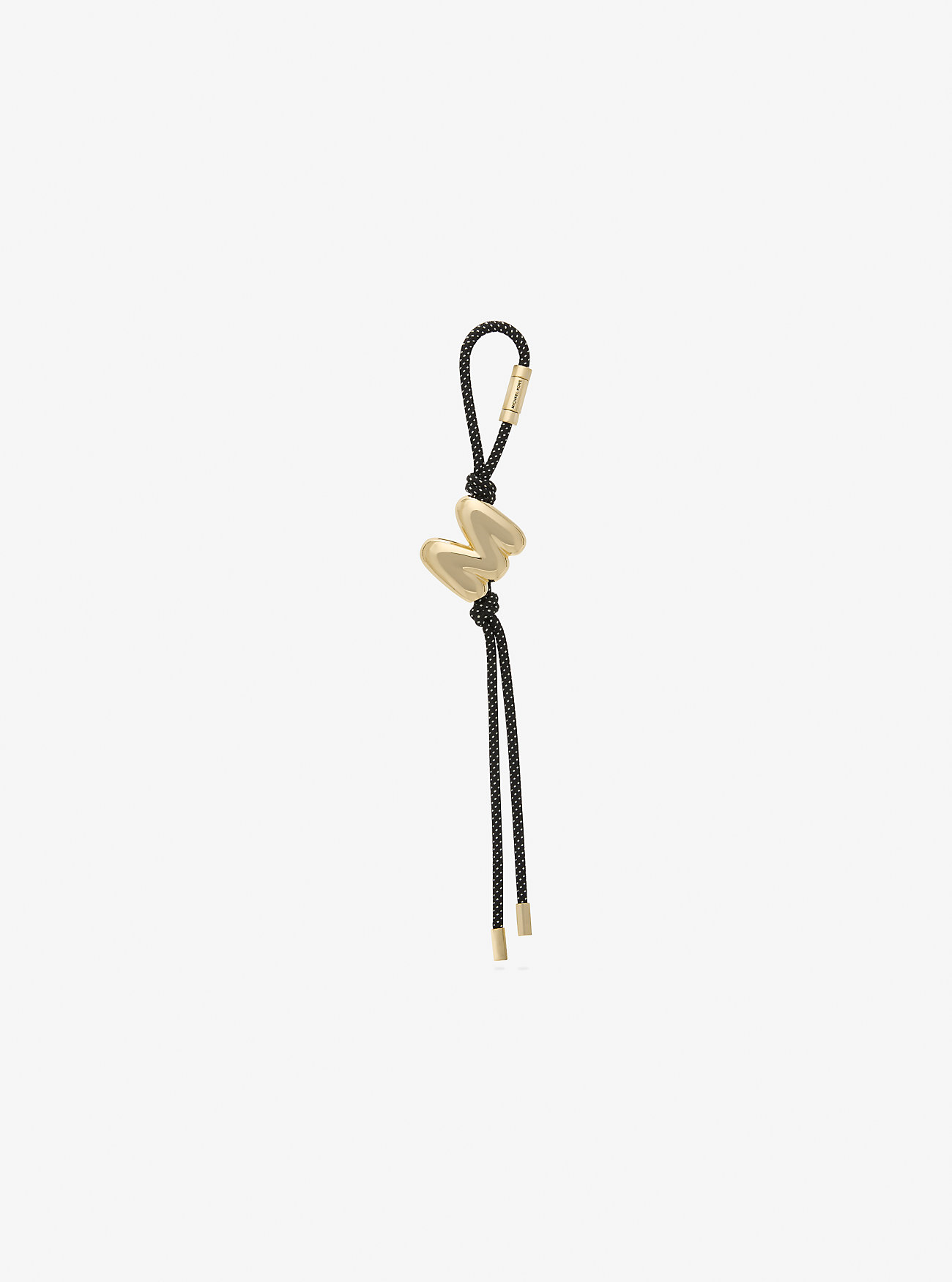 Initial Gold-Tone and Speckled Cord Bag Charm - 18K GOLD