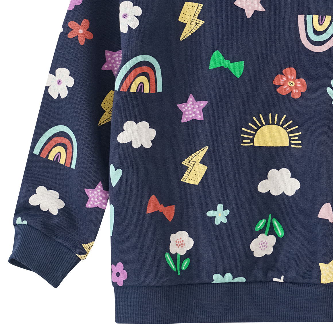 Baby Sweatshirt mit bunten Motiven allover